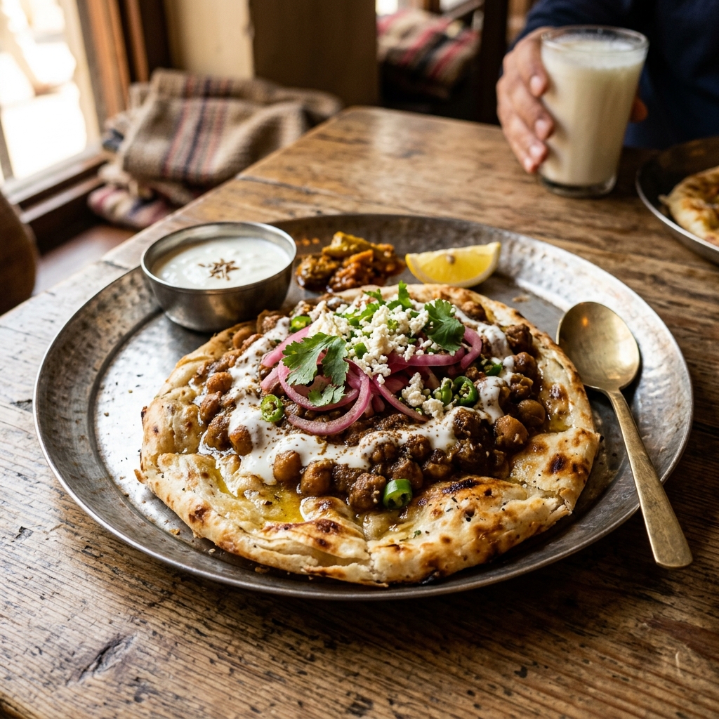 Loaded Amritsari Kulcha with Chole