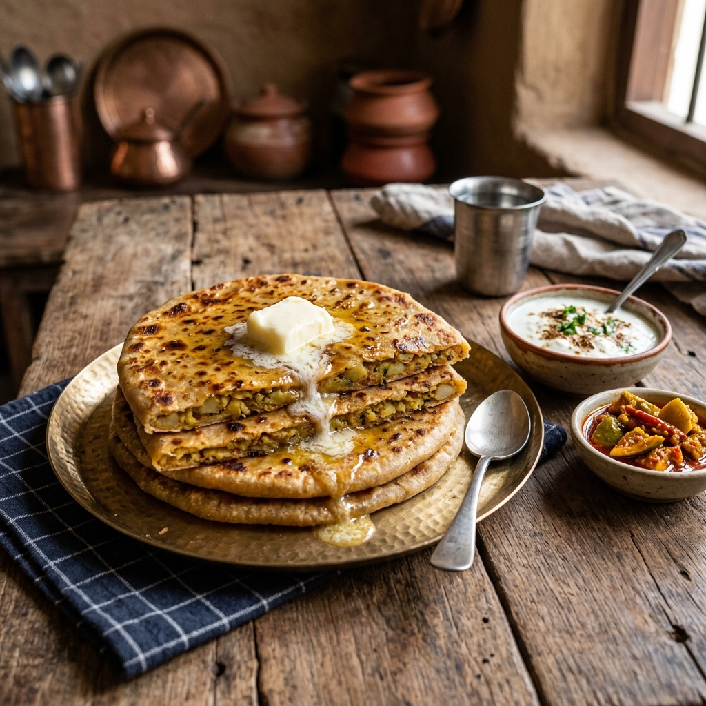 Paneer Green Chilli Paratha