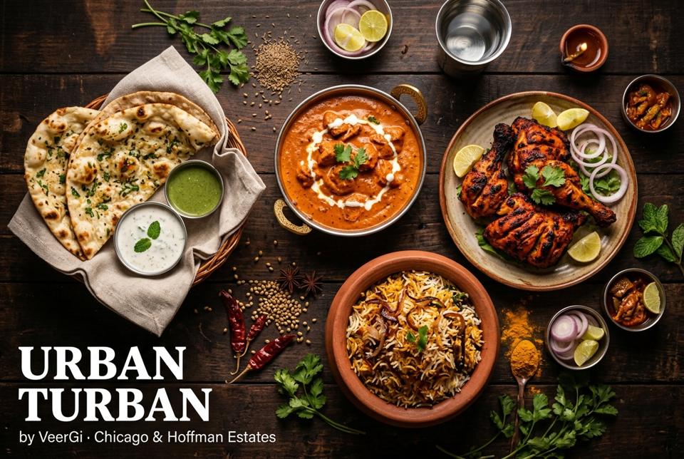 Urban Turban by VeerGi — Punjabi Indian dhaba food: naan, butter chicken, tandoori chicken, biryani