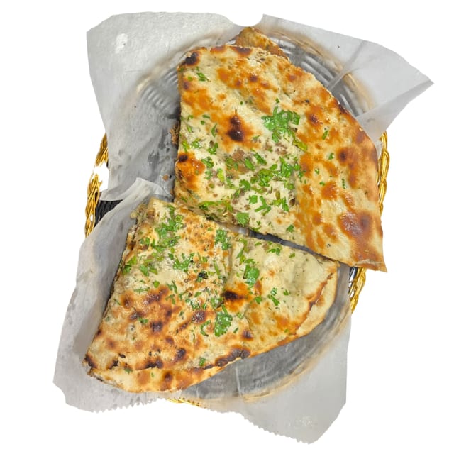 Keema in the Naan — Chicken Keema Naan.