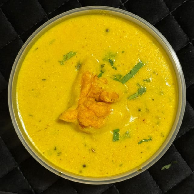 Punjabi Kadhi and Pakora.