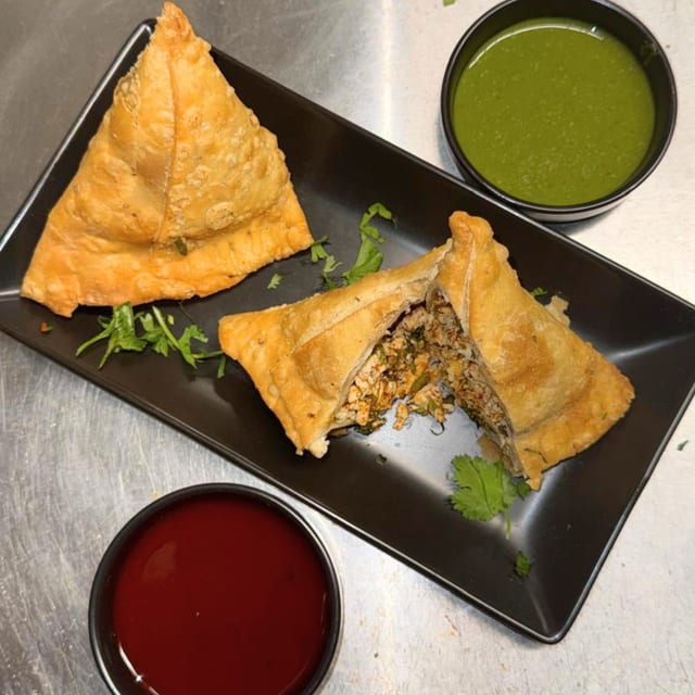 Paneer Pocket Samosa™ — Crispy Outside. Cheesy Desi Inside..