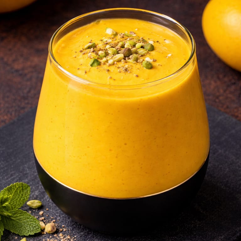 Indulge in our mango lassi