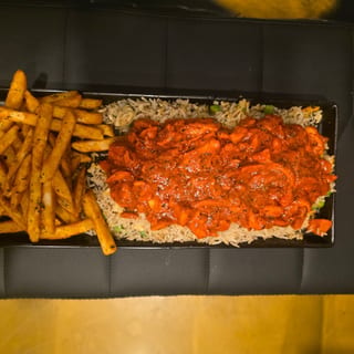 Tandoori Chicken Bowl, Rice & Masala Fries
