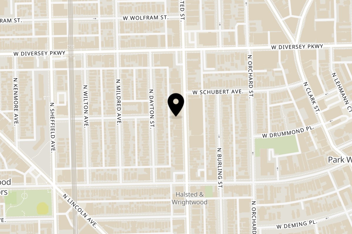 Map showing the location of Urban Turban by VeerGi Chicago on 2660 N Halsted St in Chicago